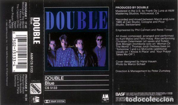 Casetes antiguos: Double &ndash; Blue (Cassette, A&M Records CS 5133) - Foto 3