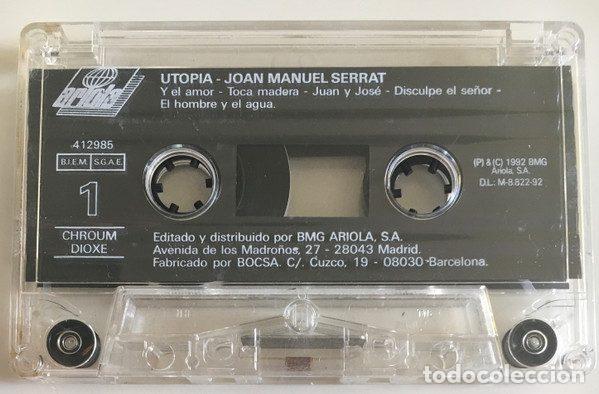 Casetes antiguos: Serrat &ndash; Utop&iacute;a (Cassette, Ariola 412985) - Foto 3