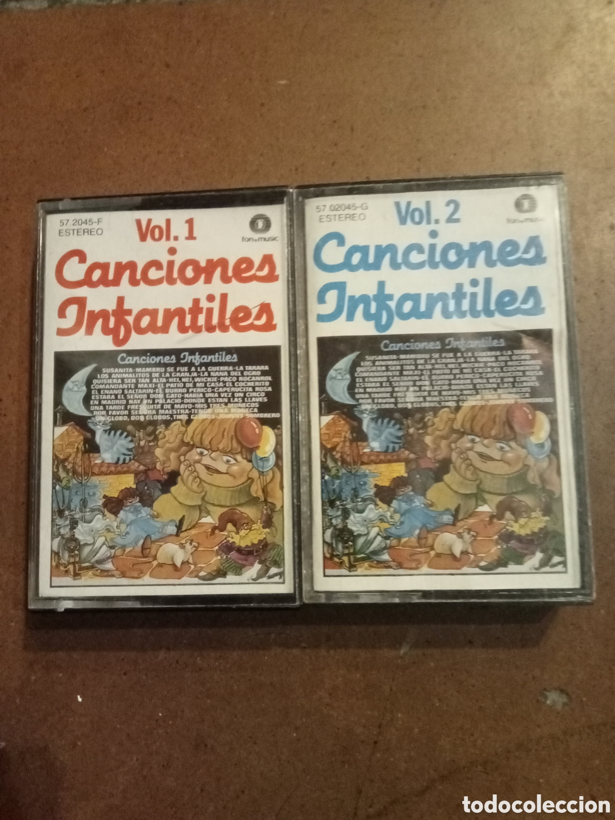 Casetes antiguos: 2 cassets canciones infantiles vol 1 y 2