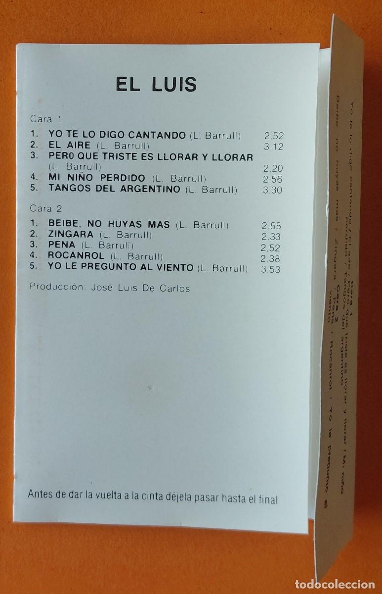 Casetes antiguos: EL LUIS M/T CBS 1976 - Foto 3