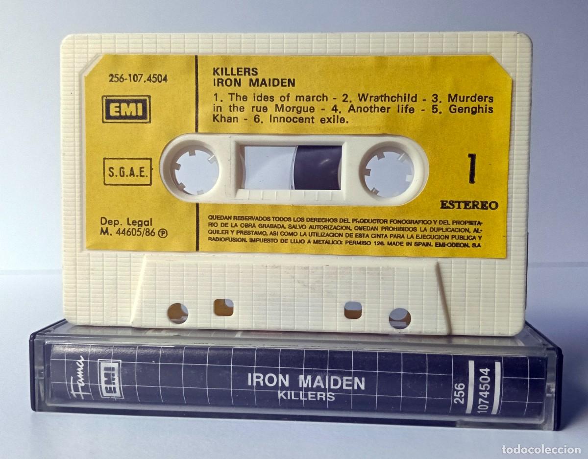 Casetes antiguos: CASSETTE IRON MAIDEN - KILLERS - Foto 3
