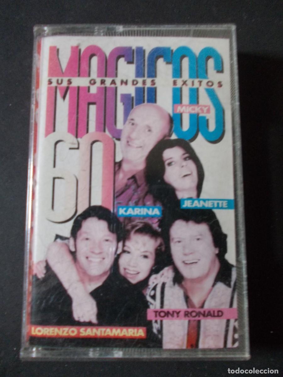 Casetes antiguos: M&aacute;gicos 60 Sus Grandes &Eacute;xitos Divucsa 1997 Micky Jeanette Karina Tony Ronald Lorenzo Santamar&iacute;a