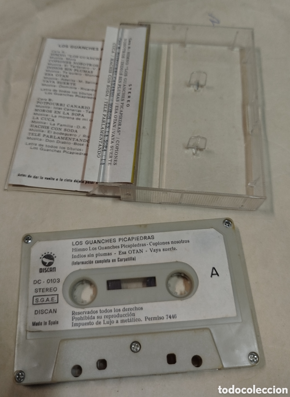 Casetes antiguos: Los Guanches picapiedra. Carnaval 81. CASSETTE - Foto 2