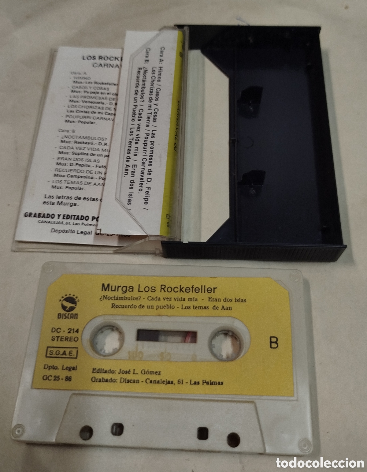 Casetes antiguos: Murga los rockefeller. Carnaval 86. CASSETTE - Foto 2