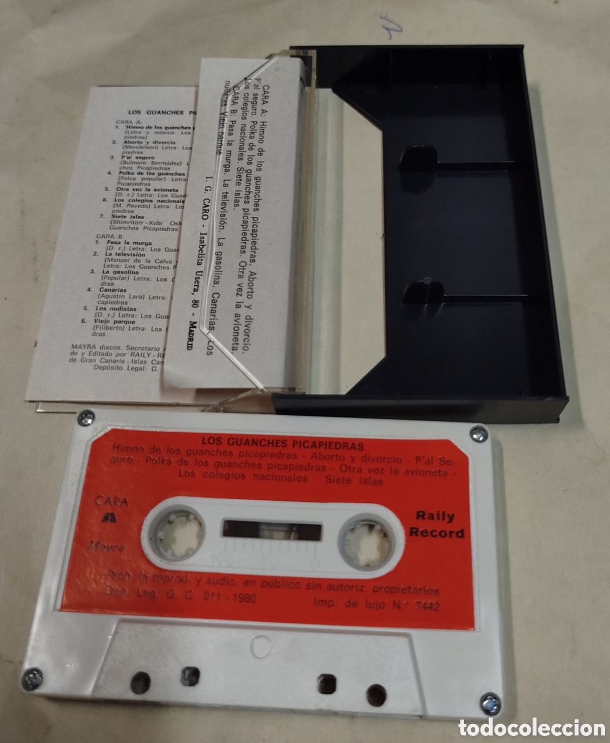 Casetes antiguos: Murga los guanches picapiedra. Carnaval 80. CASSETTE - Foto 2