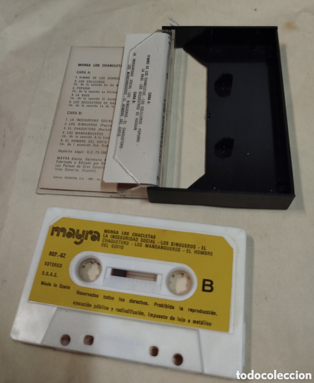 Casetes antiguos: Murga los chancletas. Carnaval 81. CASSETTE - Foto 2
