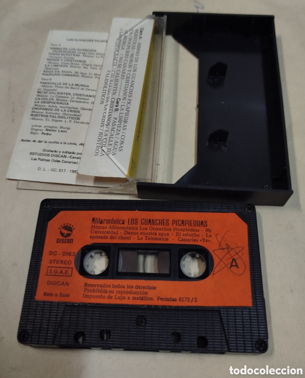 Casetes antiguos: Murga los guanches picapiedra. Carnaval 82. CASSETTE - Foto 2