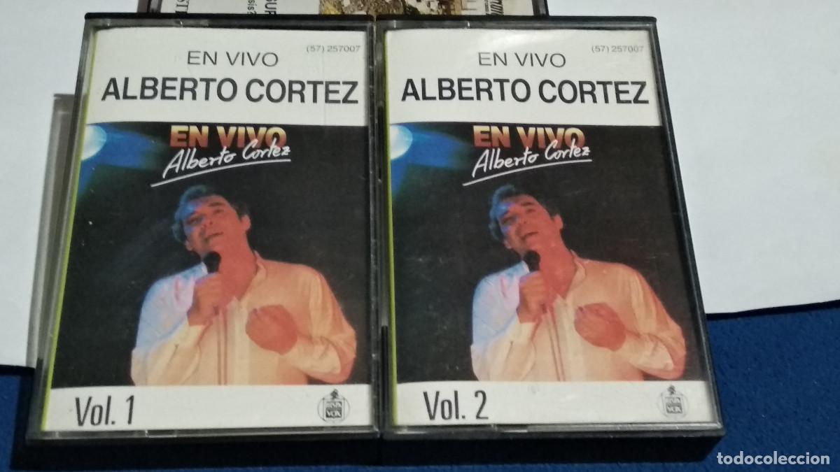Casetes antiguos: ALBERTO CORTEZ EN VIVO VOL 1 Y 2 - DESDE EL TEATRO ALCALA MADRID 1985 - HISPAVOX - 2 X CASETE CASSET