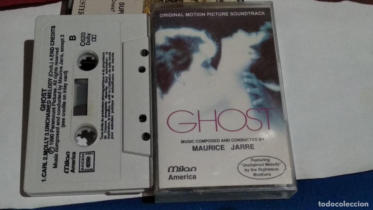 Casetes antiguos: BSO Maurice Jarre &lrm;- Ghost (Original Motion Picture Soundtrack) France 1990 BMG ARIOLA CASETE CINTA