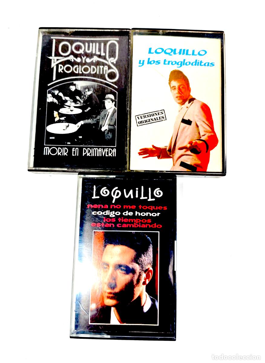 Casetes antiguos: LOQUILLO Y LOS TROGLODITAS &ndash; Lote 3 casetes originales &ndash; Rock espa&ntilde;ol a&ntilde;os 80 &ndash; Hispavox