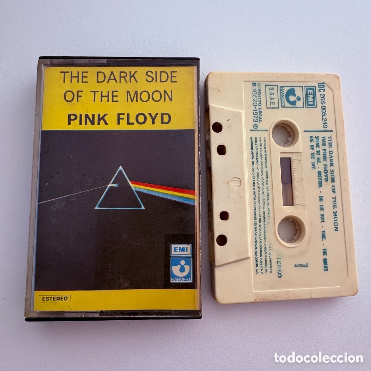 Cassetes antigas: cinta cassette Pink Floyd &ndash; The Dark Side Of The Moon edicion espa&ntilde;ola de 1973