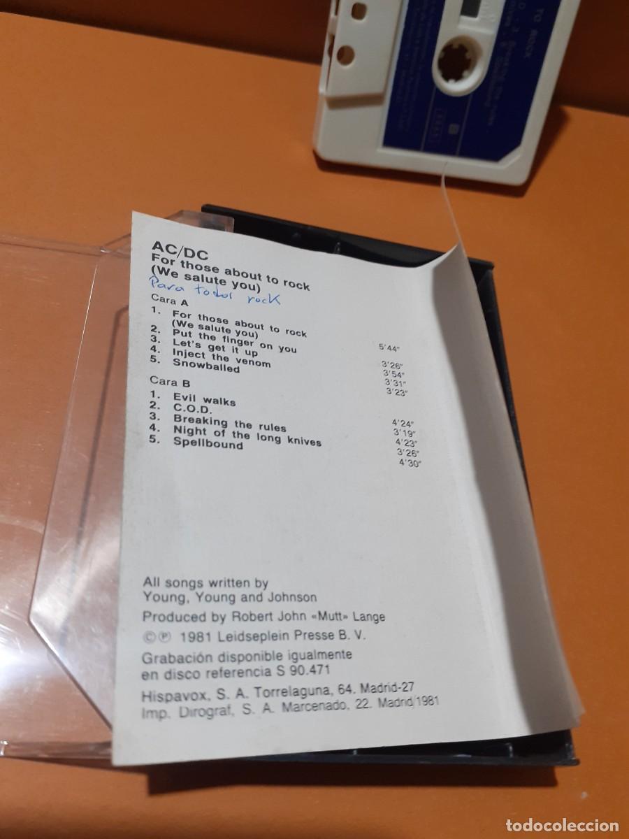 Casetes antiguos: AC DC. For those about to rock. - Foto 3