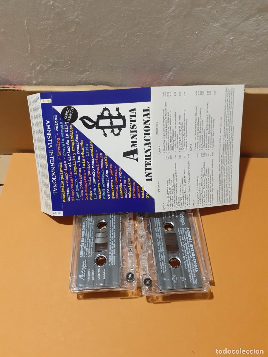 Casetes antiguos: Amnist&iacute;a internacional. Recopilatorio. - Foto 3