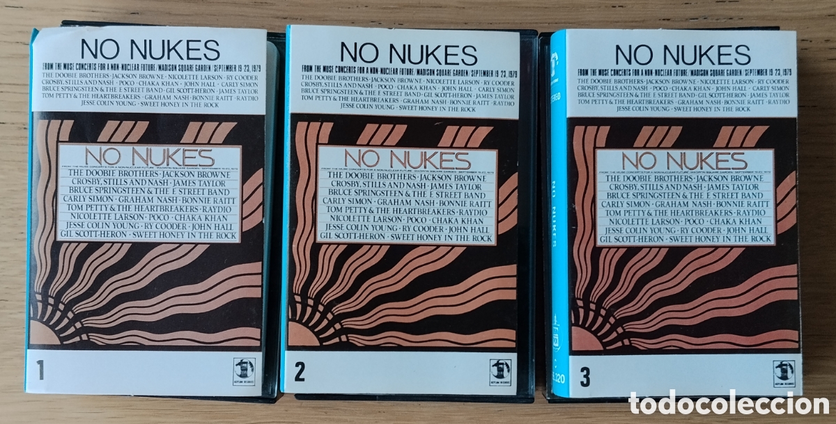 Old Cassettes: V/A : &rdquo;NO NUKES&rdquo; TRIPLE CASETE 1979 - CSN - DOOBIE BROTHERS - POCO - TOM PETTY - ETC