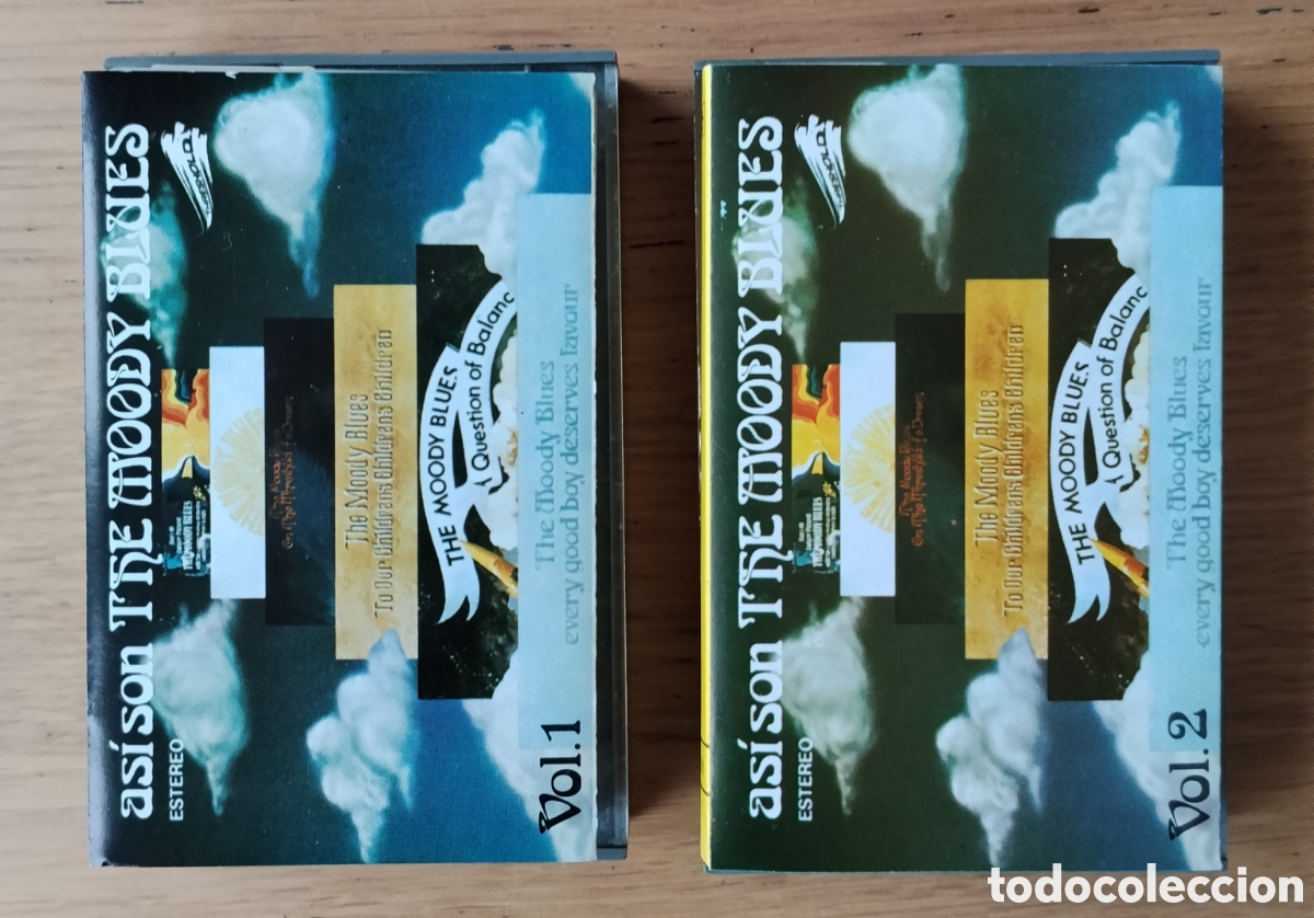 Casetes antiguos: THE MOODY BLUES : &rdquo;ASI SON THE MOODY BLUES VOL. 1 Y 2 &rdquo; DOBLE CASETE 1974