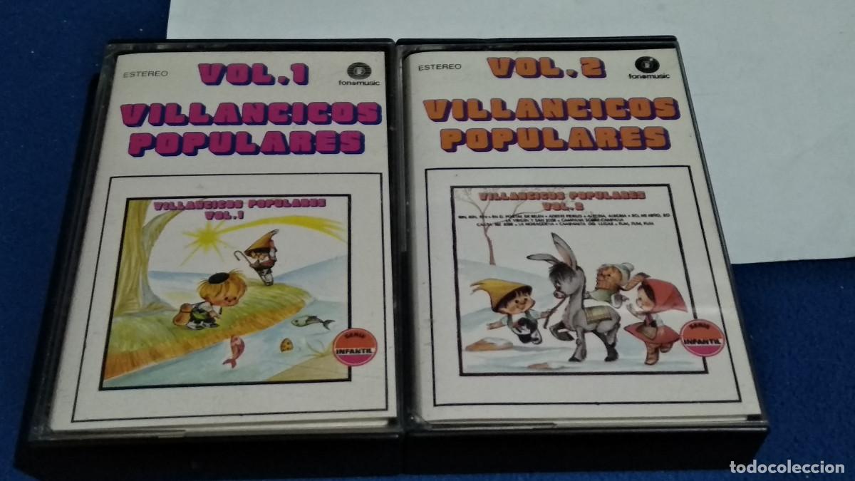 Casetes antiguos: VILLANCICOS POPULARES / SERIE INFANTIL VOL 1 Y 2 - 1987 FONOMUSIC ESPECIAL - 2 X CASETE CASSETTE