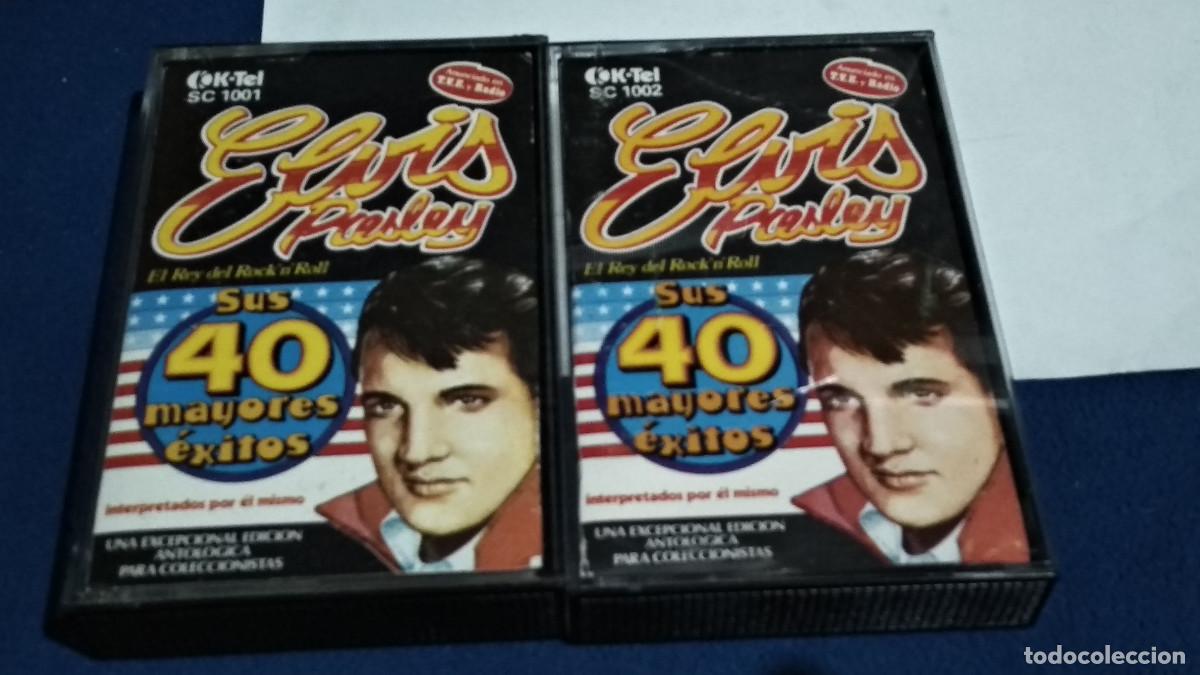 Cassetes antigas: ELVIS PRESLEY - SUS 40 MEJORES &Eacute;XITOS VOL 1 Y 2)1977 K-TEL- VERSIONES ORIGINALES 2 X CASETE CASSETTE