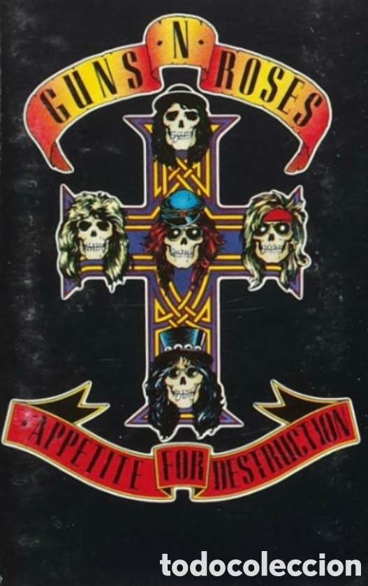 Cassette antiche: Cassette GUNS N' ROSES - Appetite For Destruction - Geffen 1991 - 9241484 - Edicion ESPA&Ntilde;A (NM/NM)