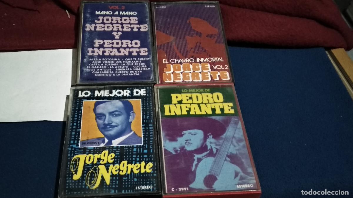 Old Cassettes: LOTE 4 Casetes 4X CINTA CASSETTE -JORGENEGRETE Y PEDRO INFANTE - DE LOS &acute;70 ORFEON MOVIEPLAY