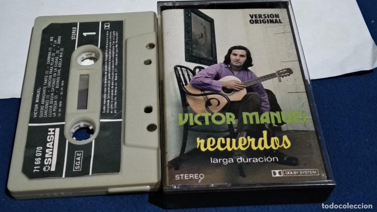 Cassetes antigas: VICTOR MANUEL / RECUERDOS, LARGA DURACI&Oacute;N - 1982 SMASH CASETE CINTA CASSETTE