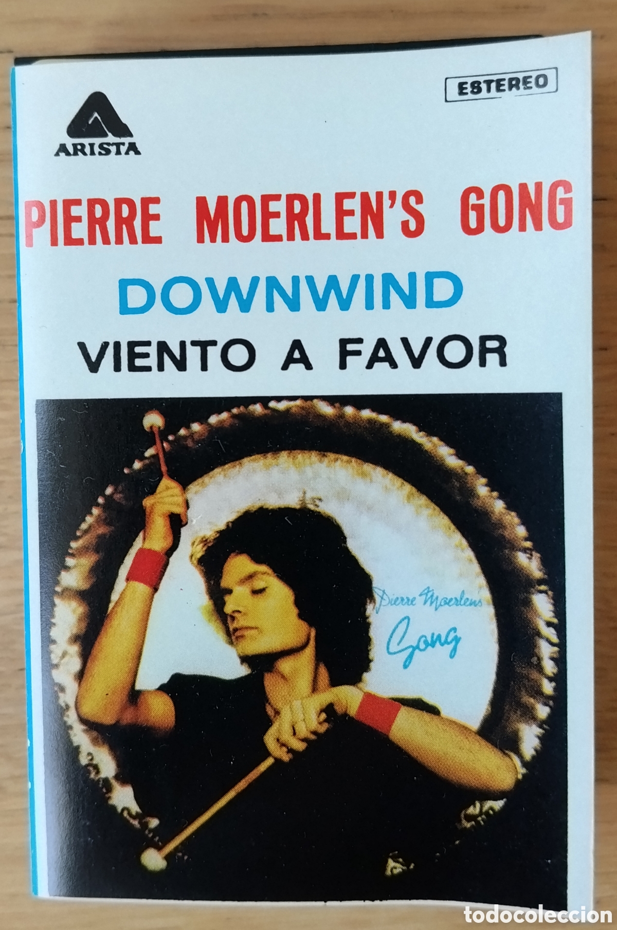 Casetes antiguos: PIERRE MOERLEN'S GONG : &rdquo;DOWNWIND- VIENTO A FAVOR&rdquo; CASETE 1979 - JAZZ ROCK - FUSION