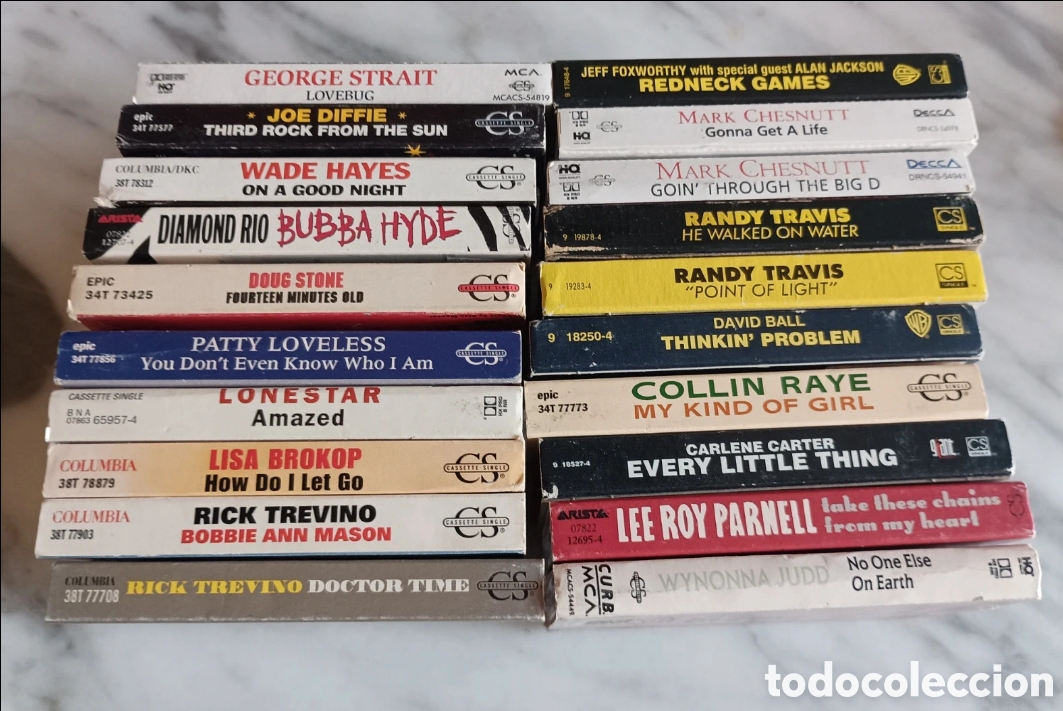 Cassette antiche: 2. Lote 20 Cassette Singles de Folk / Country Rock Made in USA