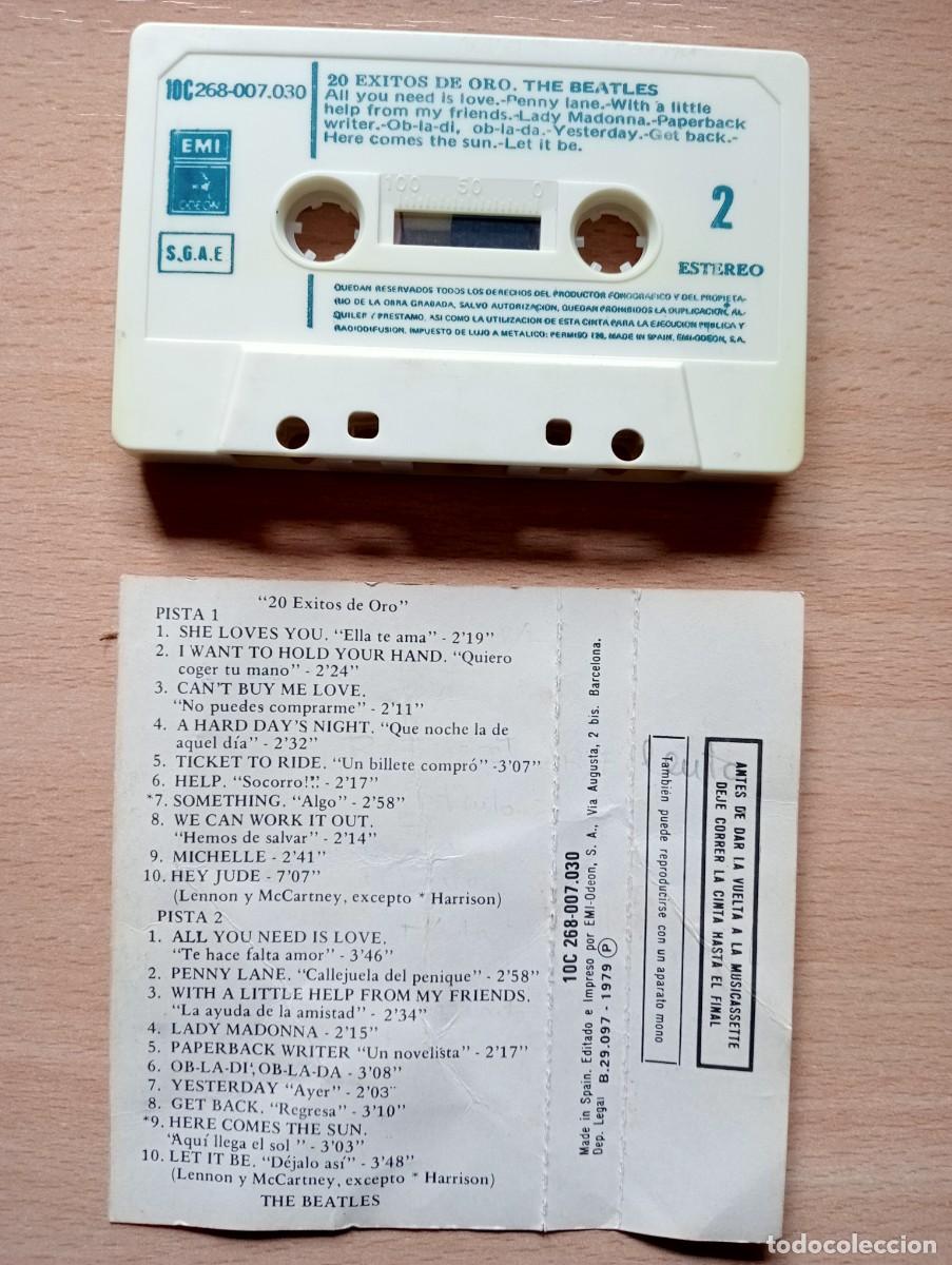Casetes antiguos: Casete THE BEATLES &rdquo;20 &Eacute;xitos de Oro&rdquo; - Foto 2