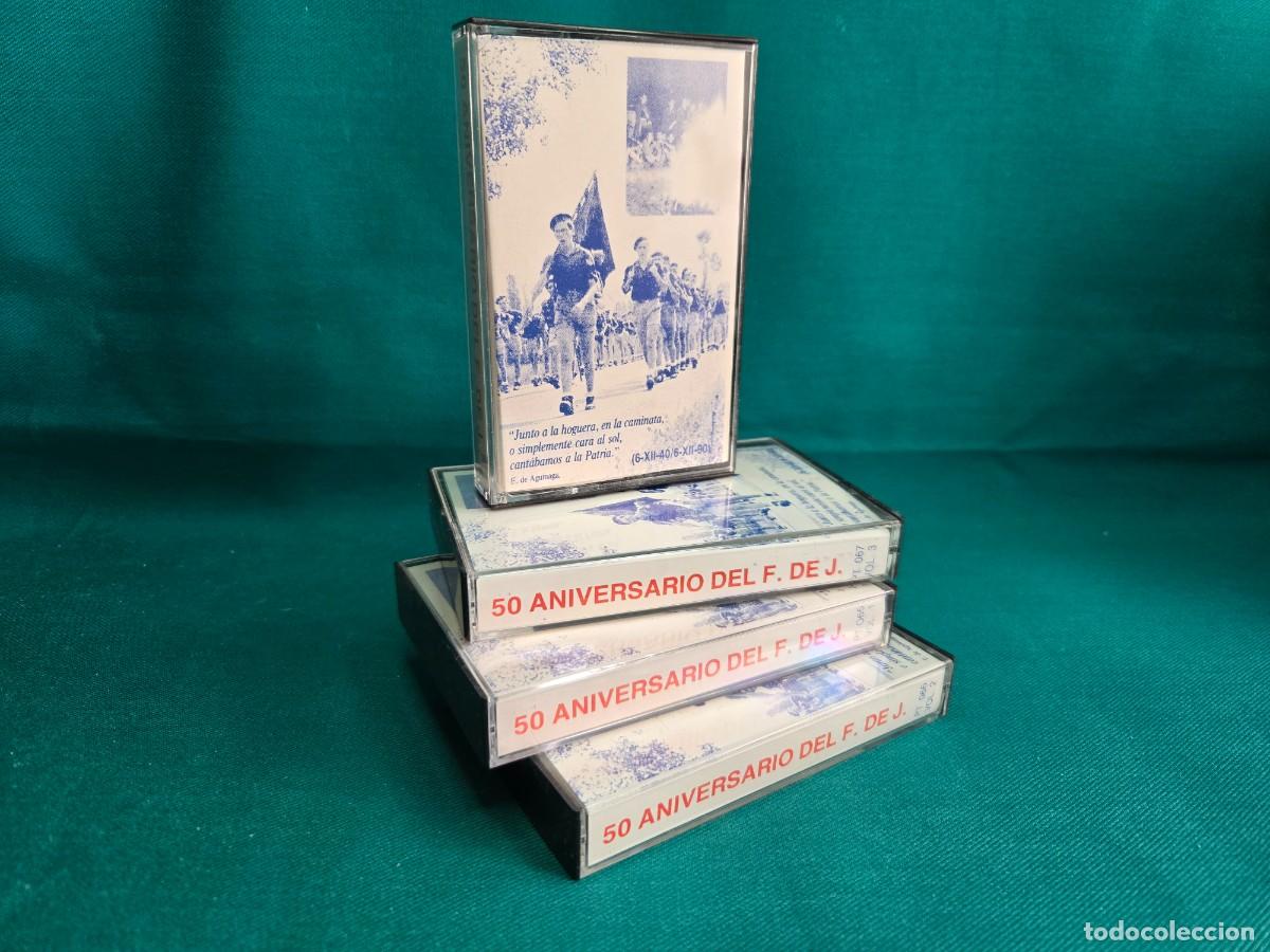 Old Cassettes: CASETES CON LOS HIMNOS DE LA FALANGE DE LAS JONS, 50 ANIVERSARIO DE F.DE J.