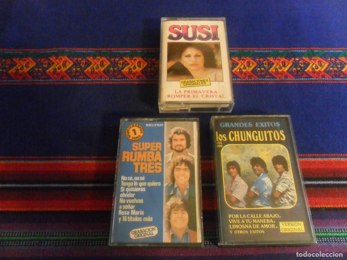 Old Cassettes: LOS CHUNGUITOS EL 990 GRANDES &Eacute;XITOS, SUPER RUMBA TRES Y SUSI LA PRIMAVERA ROMPER EL CRISTAL. CASETE