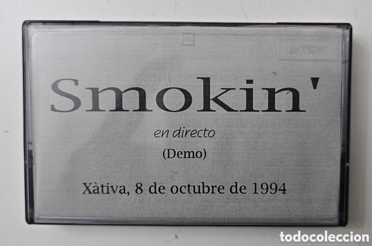Casetes antiguos: CASSETTE SMOKIN' - En directo (Demo) Xativa 1994 MAQUETA MUY RARA GRUPO VALENCIANO?