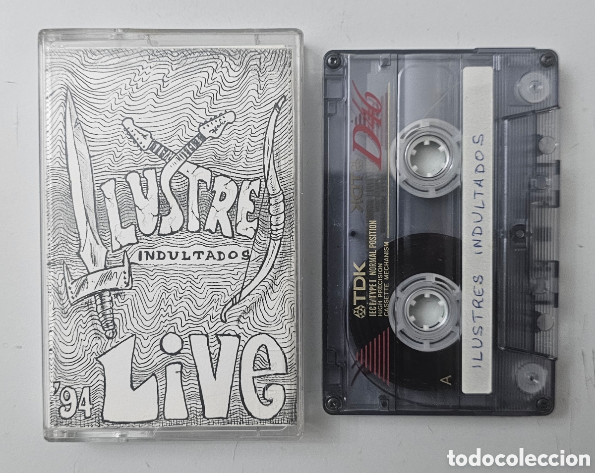 Casetes antiguos: CASSETTE ILUSTRES INDULTADOS - Live '94 Grupo valenciano de pop/rock RAREZA