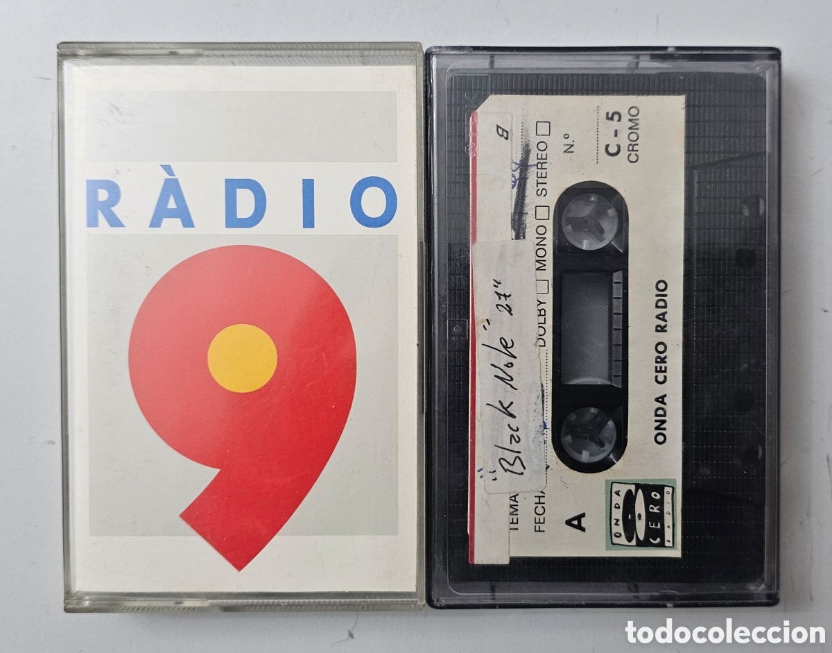 Casetes antiguos: LOTE 2 CASSETTE RADIO 9 Y ONDA CERO RADIO VALENCIA DEL CLUB BLACK NOTE A&Ntilde;O 1993-94
