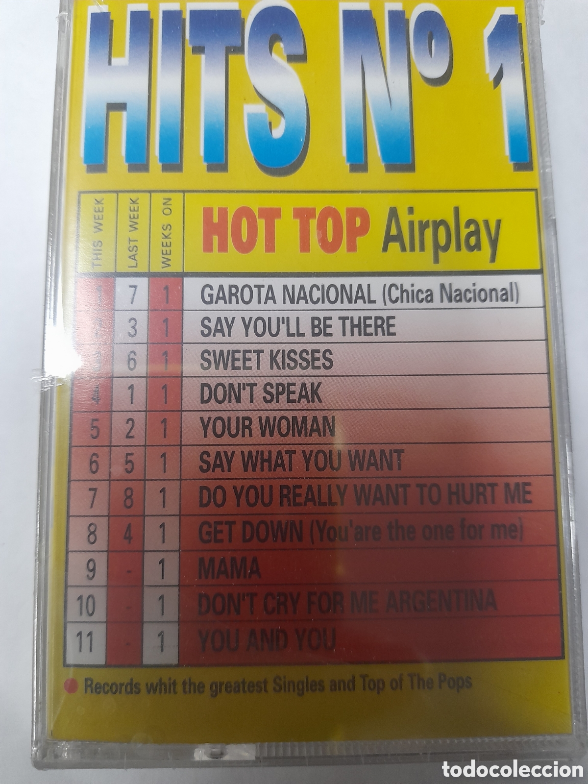 Casetes antiguos: HITS N&deg; 1. HOT TOP Airplay.