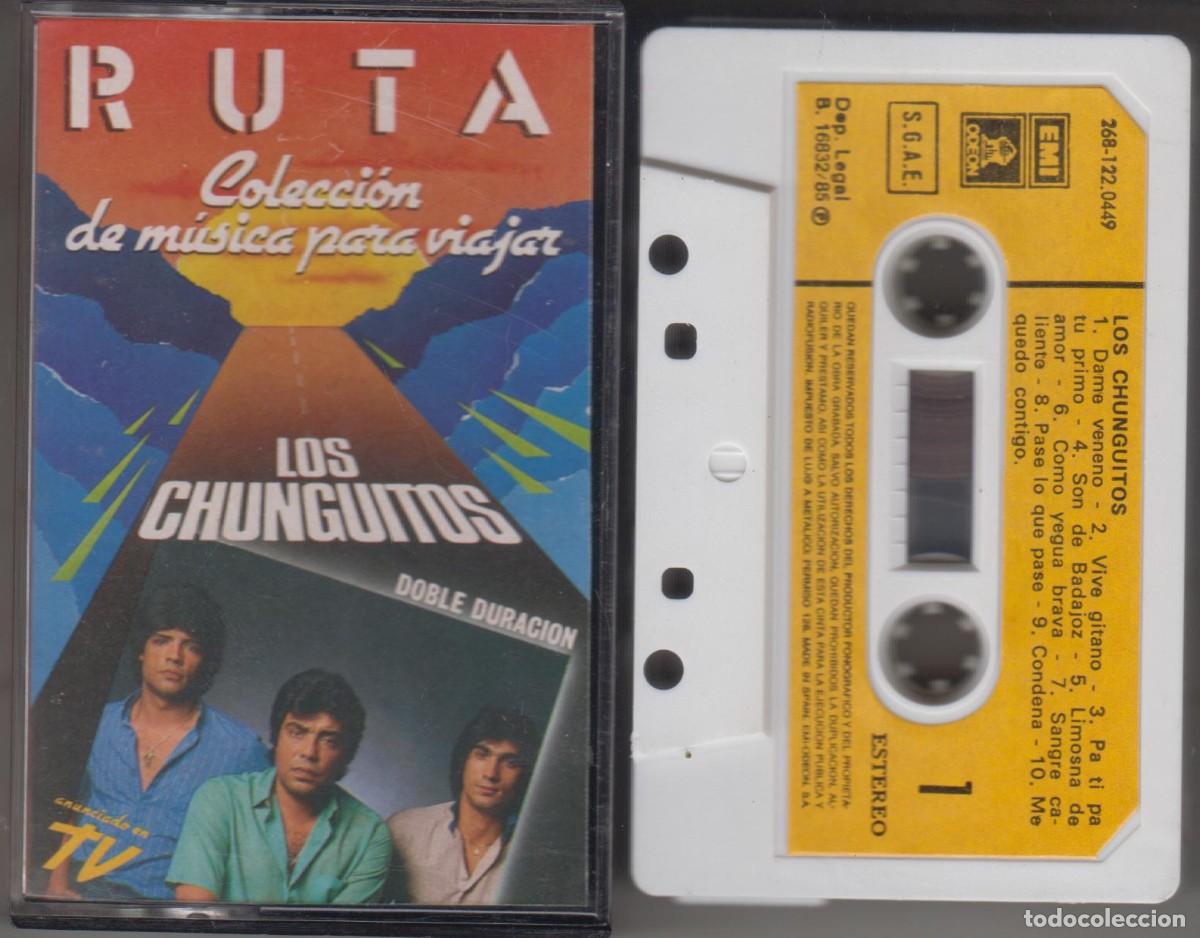 Casetes antiguos: Los Chunguitos cassette Ruta colecci&oacute;n de m&uacute;sica para viajar 1985