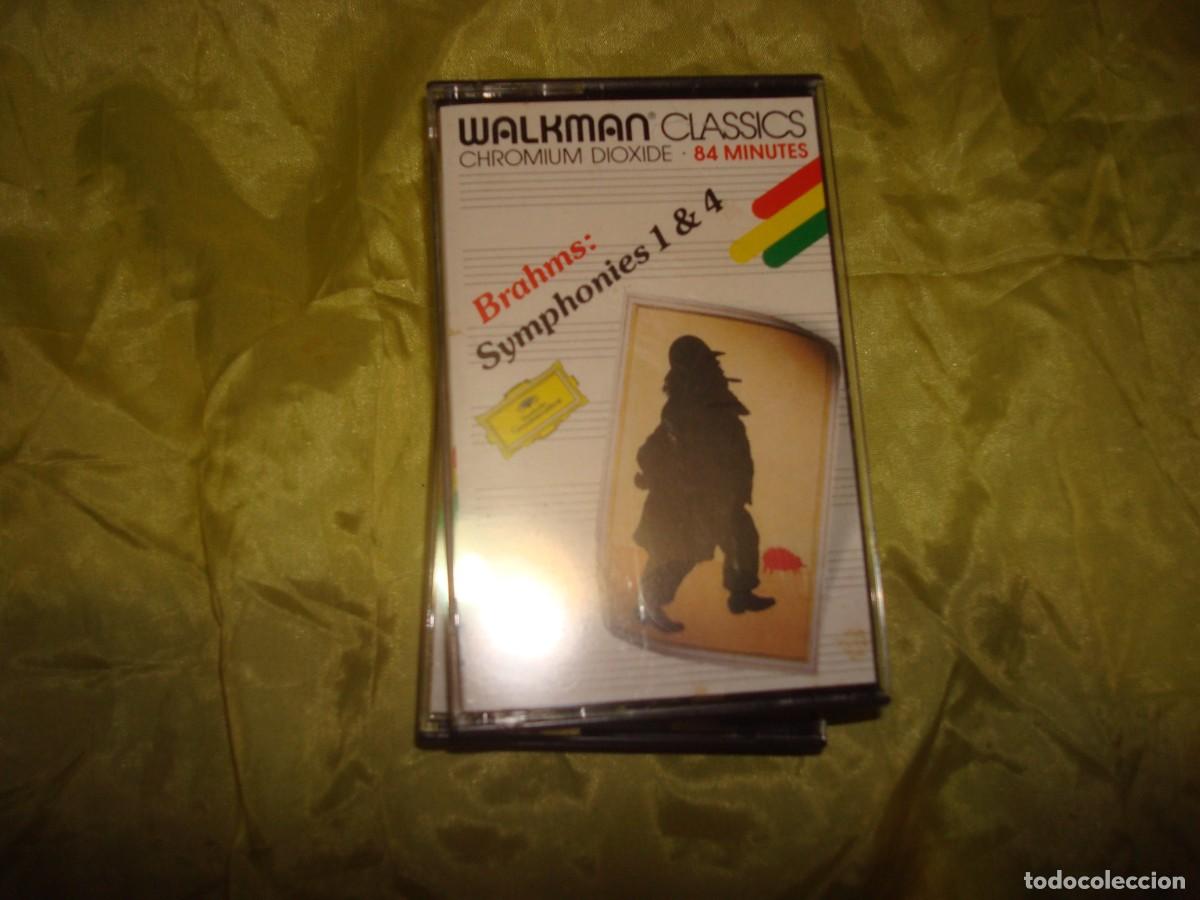Casetes antiguos: BRAHMS. SYMPHONIES N&ordm; 1 & 4. WALKMAN. DEUTSCHE GRAMMOPHON. CHROMIUM DIOXIDE. CASETE(#)