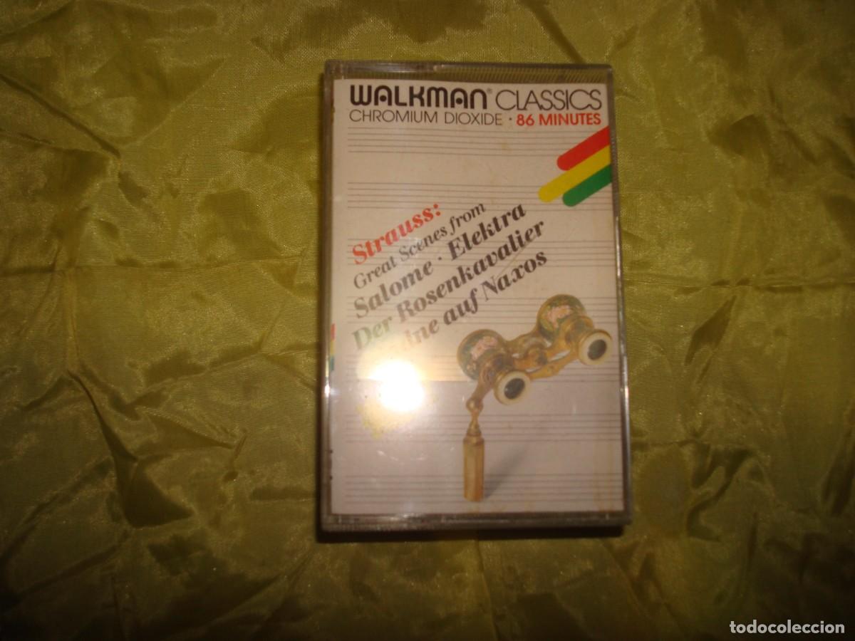 Casetes antiguos: STRAUSS. SALOME, ELEKTRA.... WALKMAN. DEUTSCHE GRAMMOPHON. CHROMIUM DIOXIDE. CASETE