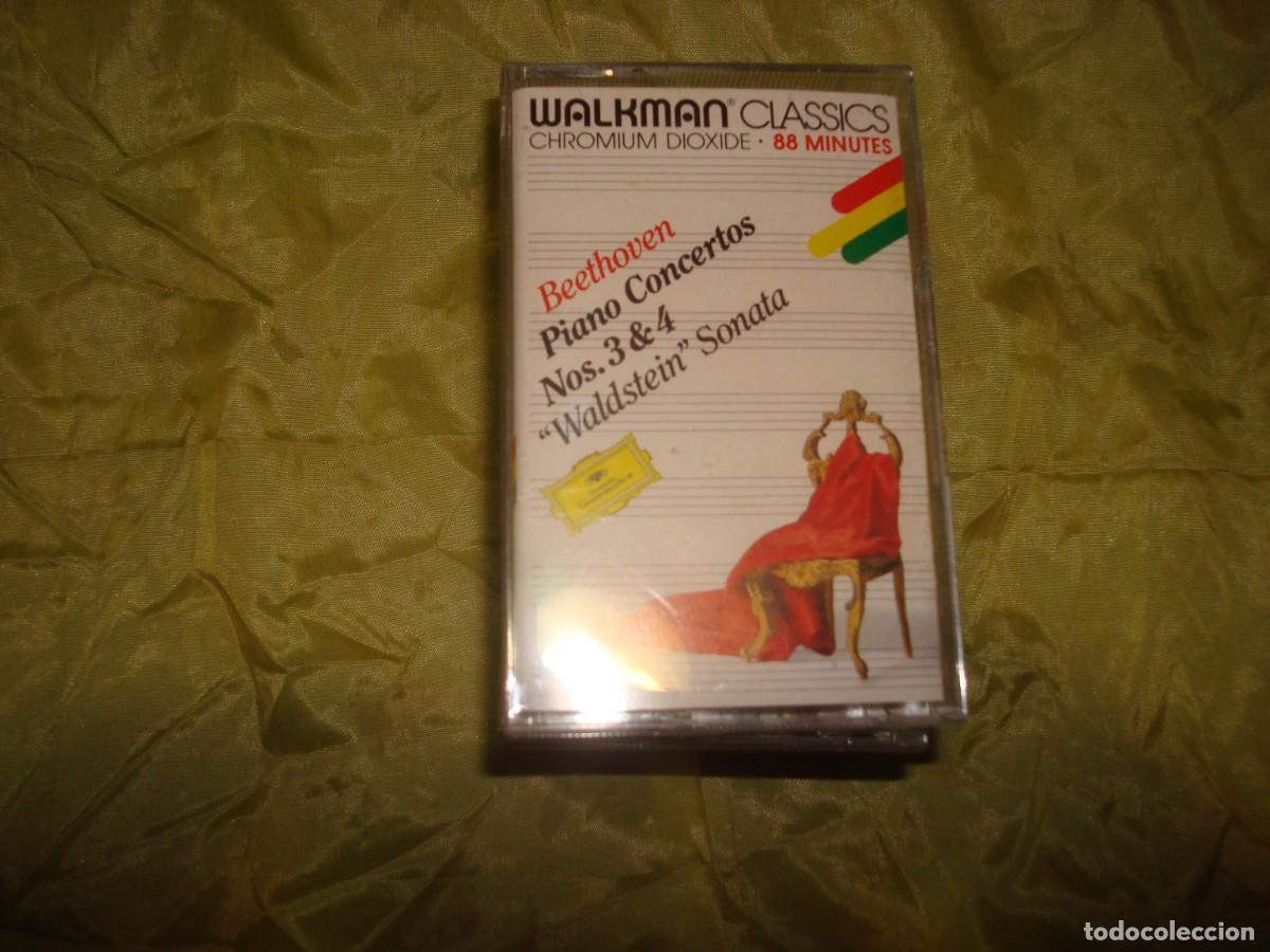 Casetes antiguos: BEETHOVEN. WALDSTEIN SONATA. WALKMAN. DEUTSCHE GRAMMOPHON. CHROMIUM DIOXIDE. CASETE(#)