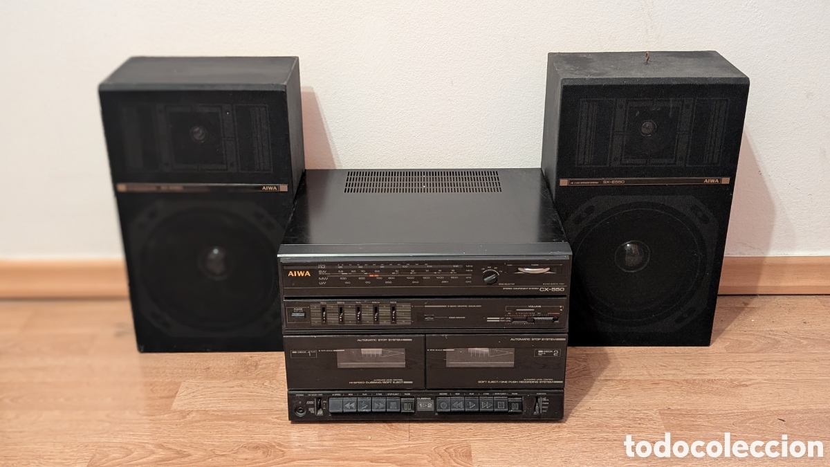 Casetes antiguos: Mini cadena Stereo Cassette Aiwa Modelo CX-550