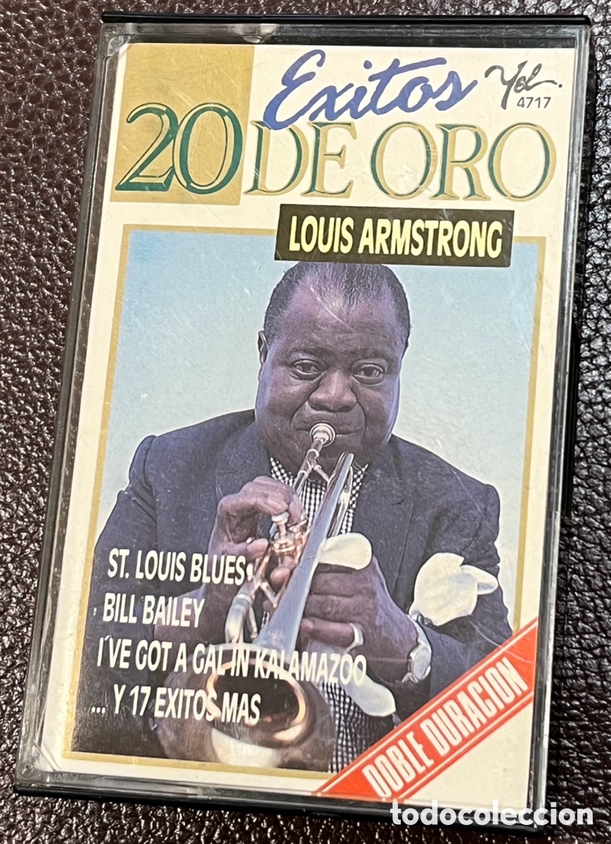 Casetes antiguos: Cinta de Casete. Louis Armstrong. &ldquo;20 &eacute;xitos de Oro&rdquo;. Mercurio. 1990.