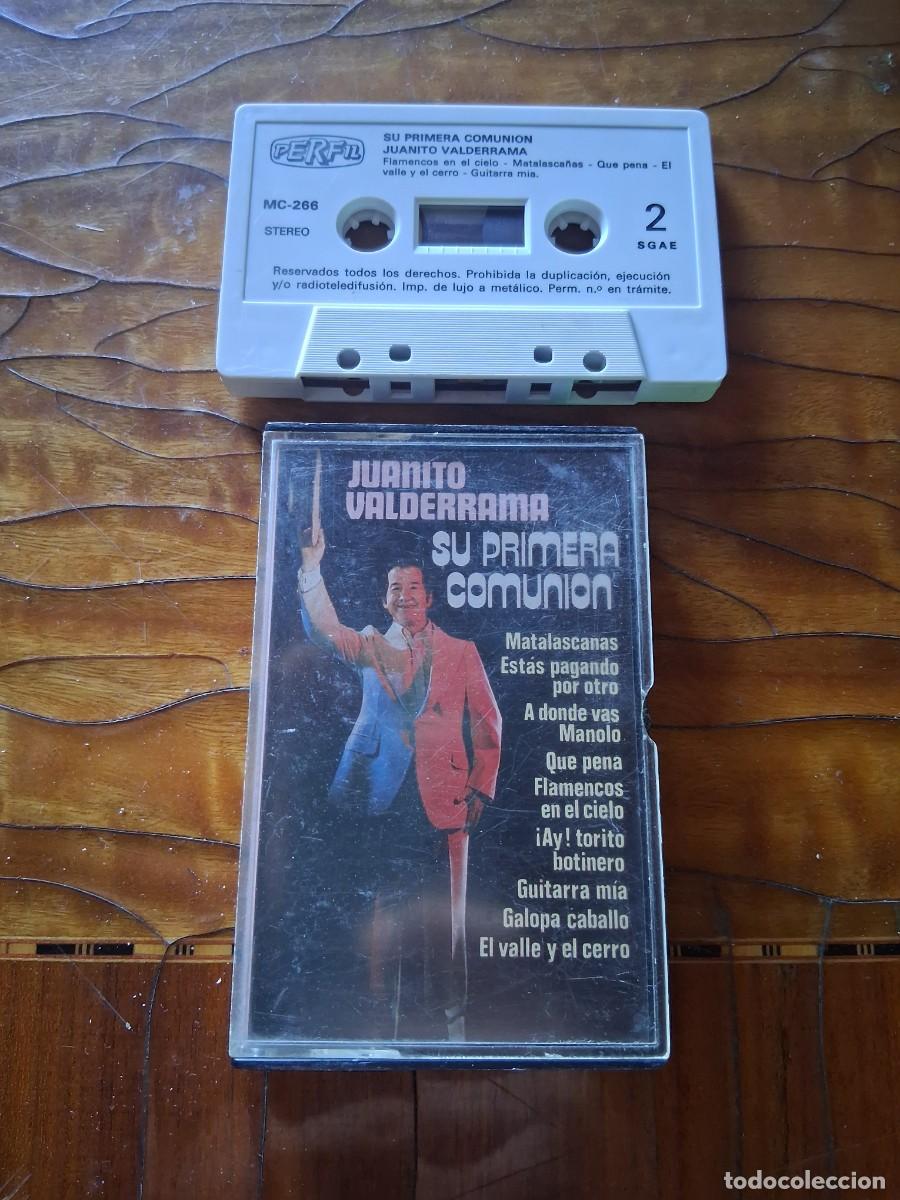 Casetes antiguos: Casete cinta de m&uacute;sica Juanito Valderrama su primera comuni&oacute;n. Matalasca&ntilde;as galopa caballo