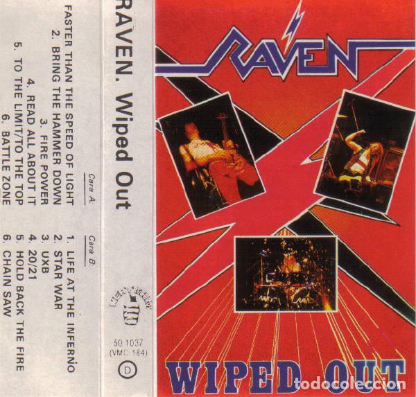 Casetes antiguos: RAVEN - WIPED OUT - CASETE