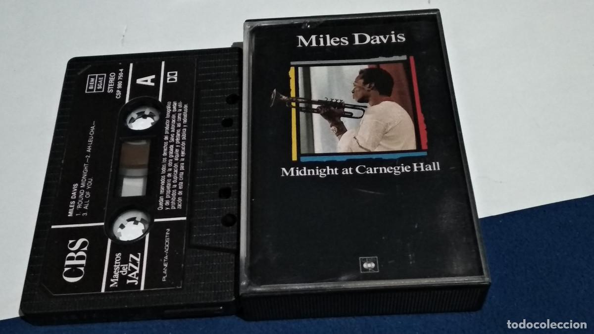 Casetes antiguos: Miles Davis - MIDNGHT AT CARNEGIE HALL - MAESTROS DEL JAZZ 1989 CASETE CINTA CASSETTE