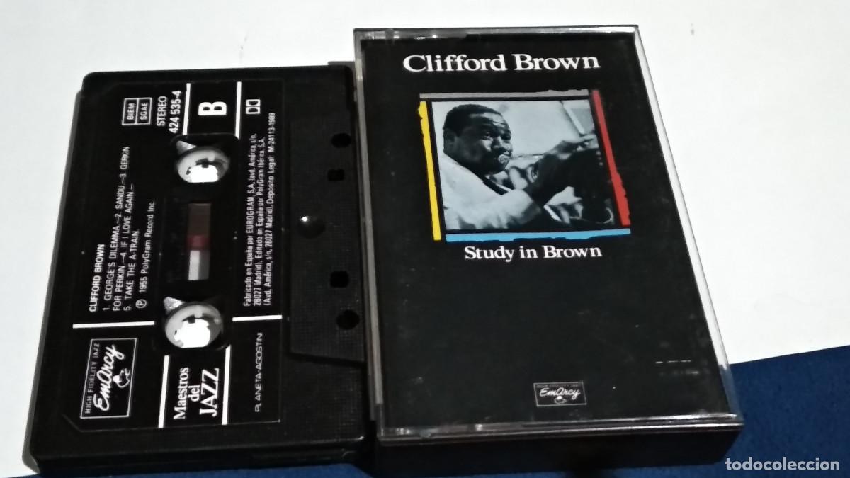Casetes antiguos: CLIFFORD BROWN / STUDY IN BROWN - MAESTROS DEL JAZZ 1989 CASETE CINTA CASSETTE