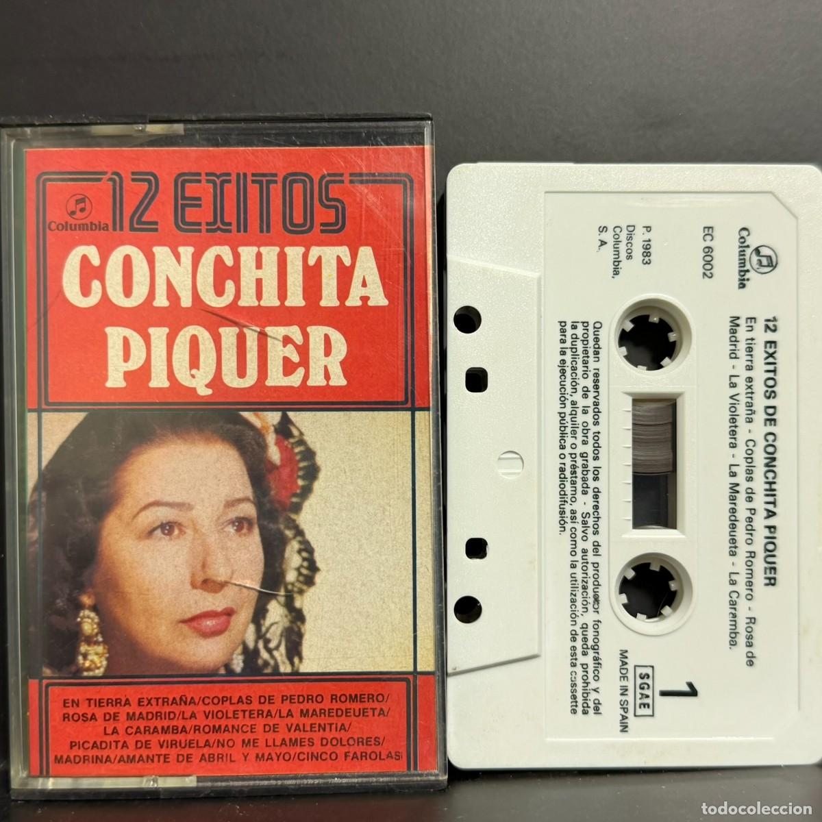 Casetes antiguos: Conchita Piquer ● 12 &Eacute;xitos De Conchita Piquer ● [Cassette, Compilation, Reissue] 1988 Spain