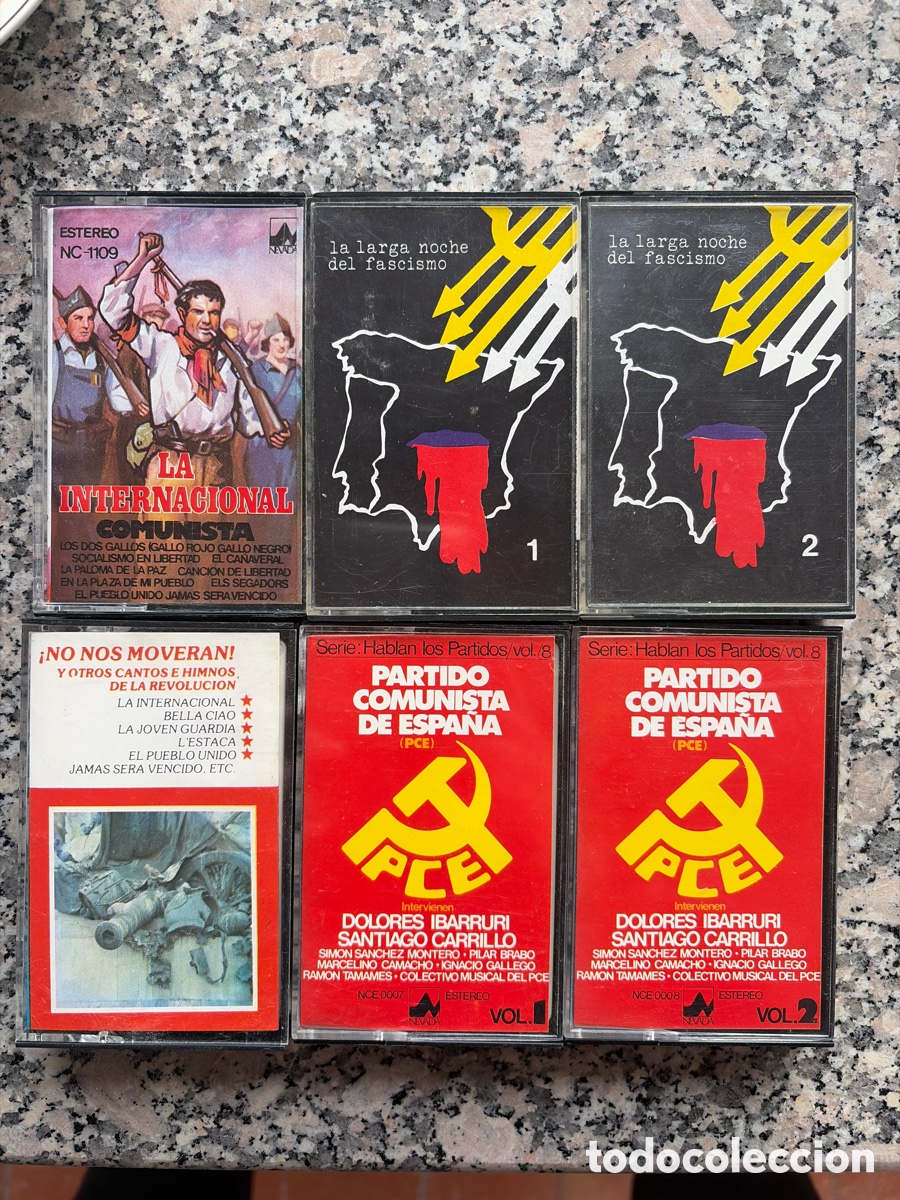 Casetes antiguos: Lote 6 Casetes Hist&oacute;ricos de la Transici&oacute;n
