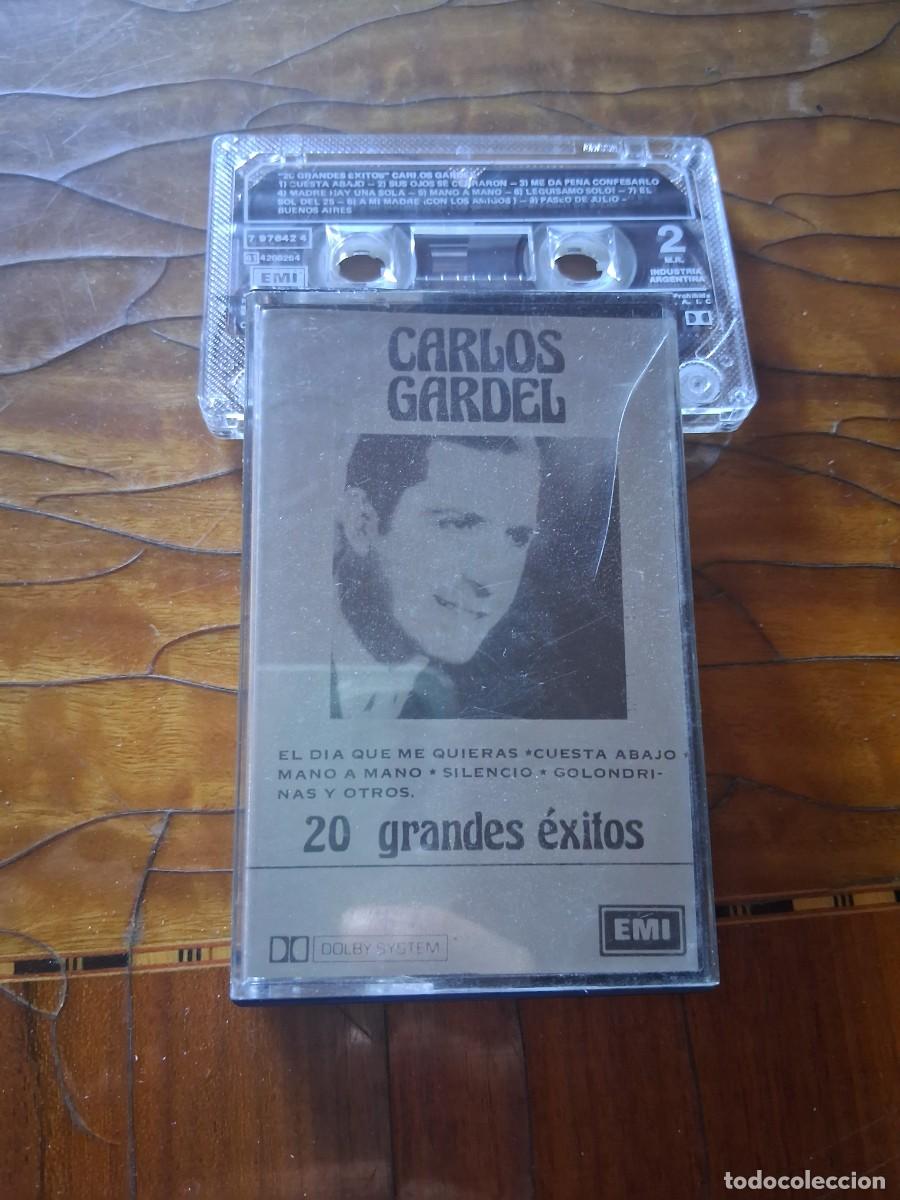 Casetes antiguos: Casete cinta de m&uacute;sica 20 GRANDES EXITOS - CARLOS GARDEL