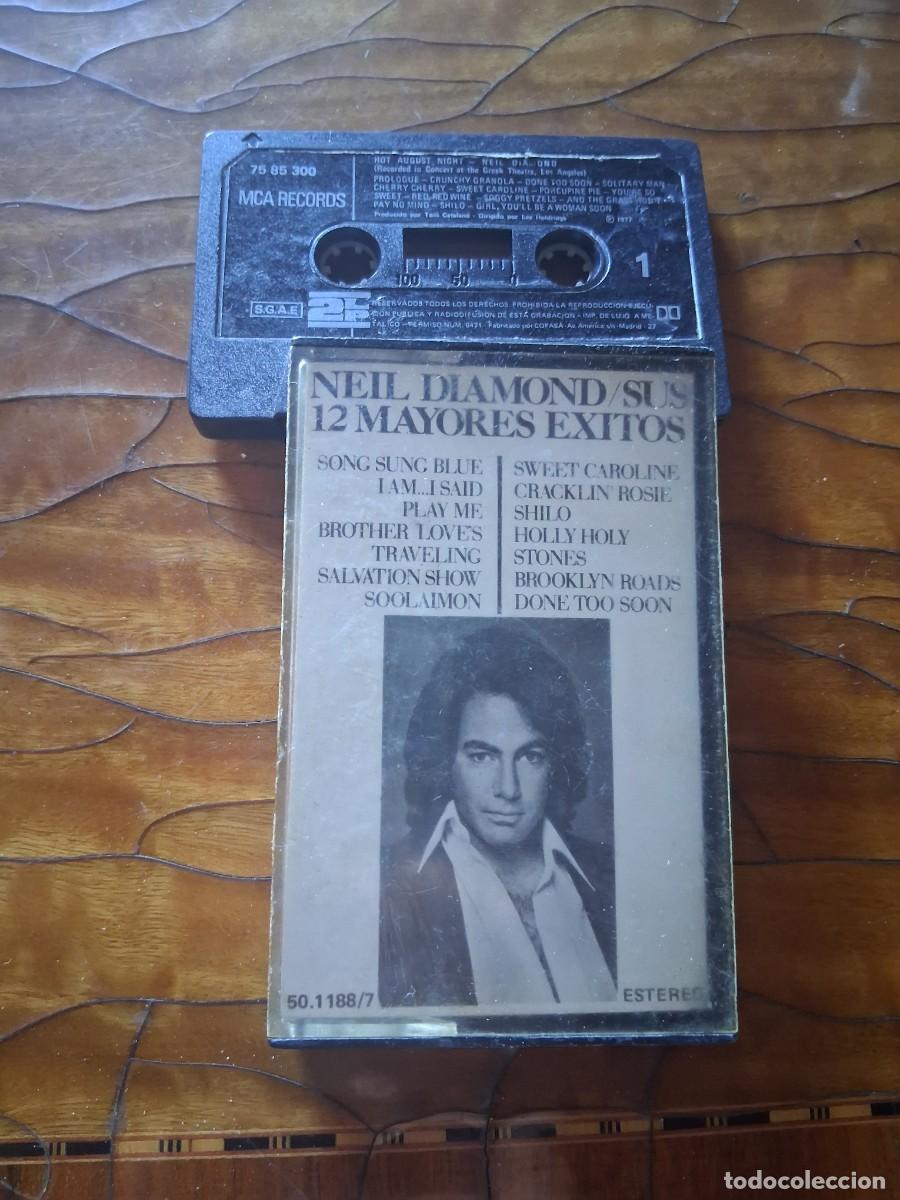Casetes antiguos: Casete cinta de m&uacute;sica NEIL DIAMOND 12 GRANDES EXITOS Hot August night