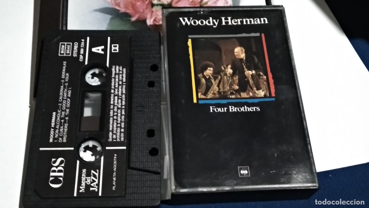 Casetes antiguos: WOODY HERMAN / FOUR BROTHERS - MAESTROS DEL JAZZ 1989 CASETE CASSETTE