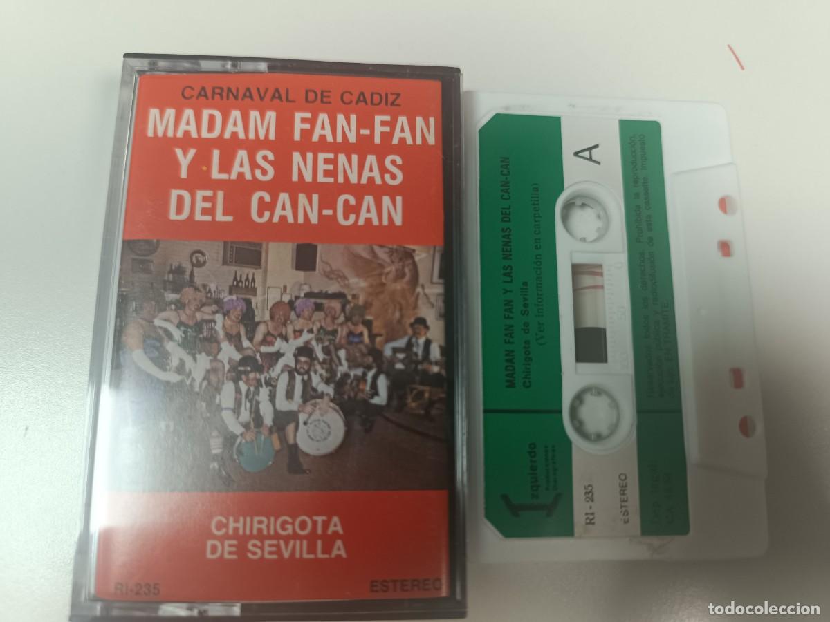 Casetes antiguos: ANTIGUA CINTA CASSETTE DE CARNAVALES DE CADIZ, A&Ntilde;OS 80, DE SEVILLA MADAM FAN-FAN Y LAS NENAS DEL CAN