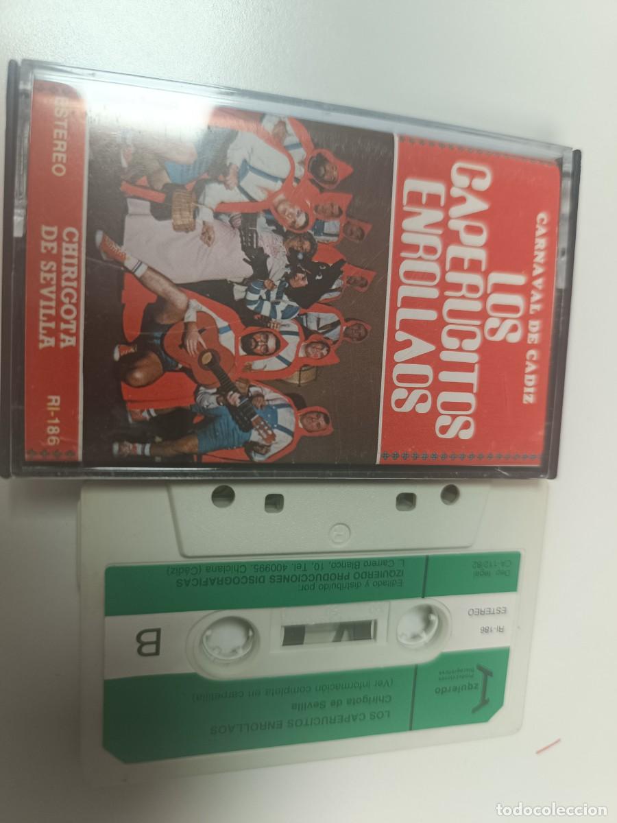 Casetes antiguos: ANTIGUA CINTA CASSETTE DE CARNAVALES DE CADIZ, A&Ntilde;OS 80, DE SEVILLA LOS CAPERUCITOS ENROLLAOS
